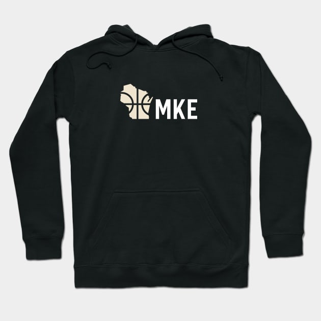 MKE - Milwaukee Wisconsin Basketball Hoodie by Modern Evolution